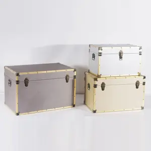 New Hot Sell Product Customized Design Luxury Metal Rectangular Storage Trunk For Home Decoration