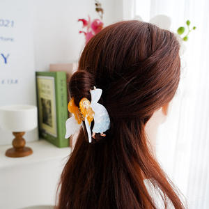 3D Angel Design Star Decor Acetate Hair Claw Clip Eco-Friendly Recycled Acetate Anti-Slip Hair Grip Unisex Fashion Customized - Product Image 6