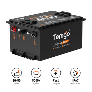 Batterie de voiturette de golf TEMGO Lifepo4 100ah 48v Lithium 72v 36v 105Ah Batterie à boîtier métallique pour véhicule électrique Batterie AVT - Product Image 3