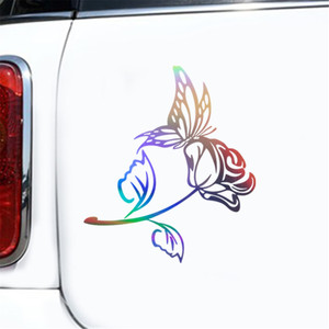 Autocollant de lettres roses florales, en vinyle, 24 pièces, décor mural pour fenêtre de voiture, adhésif cadeau découpé - Product Image 5