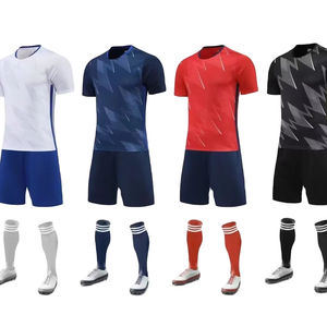 Camiseta de fútbol Retro Vintage transpirable de poliéster para hombre, camiseta de fútbol y conjunto corto, uniforme de fútbol por sublimación - Product Image 1