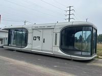 Maison-capsule de luxe avec 1 chambre, 1 salon, 1 salle de bain, pour complexe hôtelier, glamping, parc, suite d'hôtel avec fenêtre panoramique