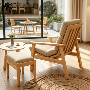 Sofá de estilo rústico de madera y tela, nuevo diseño, muebles para sala de estar, fabricado en China, precio bajo, personalizable, en stock, dropshipping. - Product Image 2