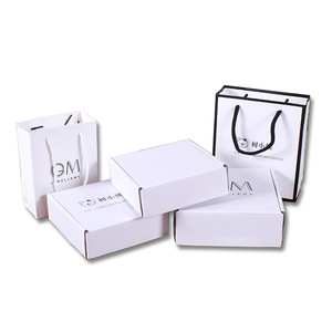 Tùy Chỉnh Logo Thiết Kế Sóng Mailing Bao Bì Đồng Bằng Trắng Vận Chuyển Hộp Carton - Product Image 5
