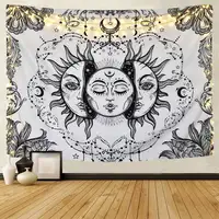 Psichedelico Appeso A Parete Arazzo con Arte chakra Hippie Tapestry Wall Hanging Sole e la Luna Arazzo