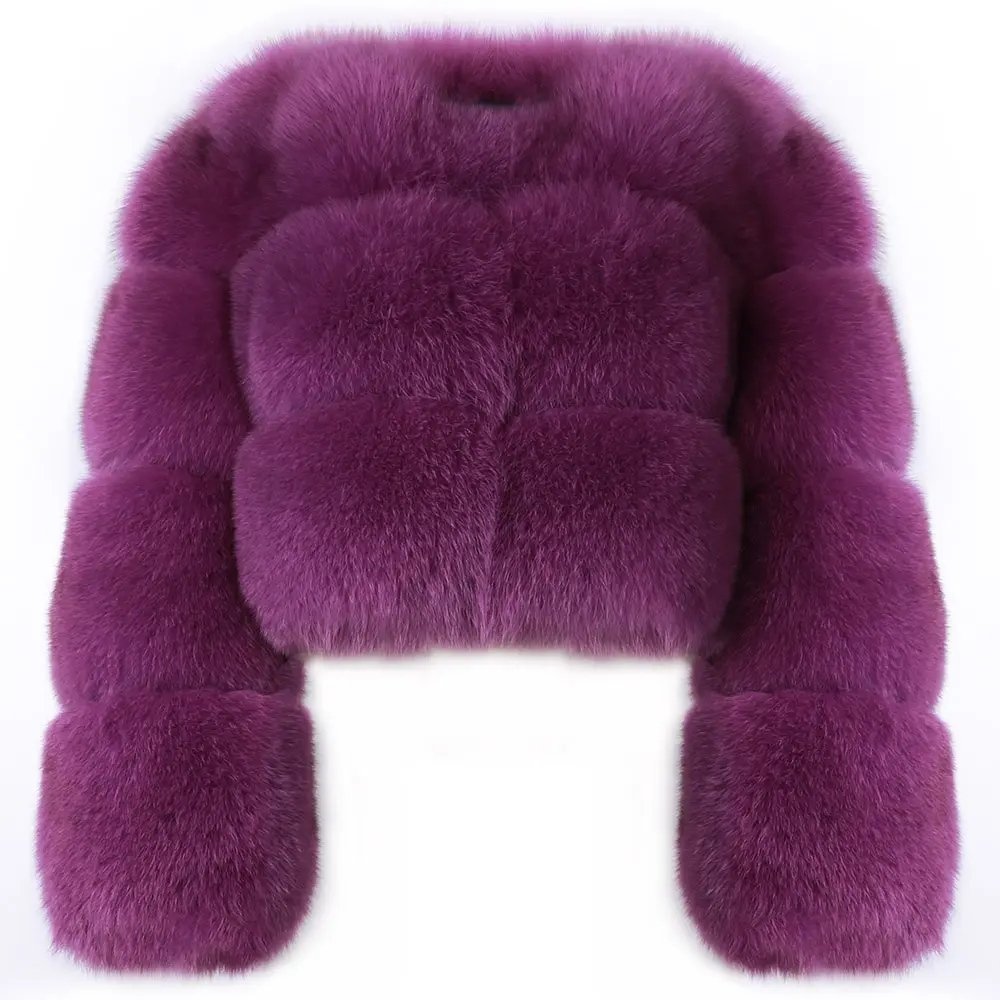 Wholesale Winter Warm Women Ladies Real Fox Fur Coat Jacket Genuine Fur Coat Female Outerwear
