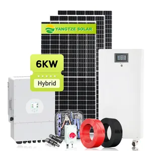 Kit de sistema solar off grid 6kW 10 kW para uso doméstico, frete grátis de fábrica