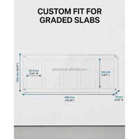 Vitrine de présentation pour cartes acryliques gradées, personnalisable, multi-emplacements, pour cartes à collectionner, pour collectionneurs de cartes sportives, maison et bureau