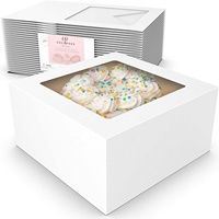 Caja para Cupcakes y Donuts de Papel Kraft Económica con Ventana y 4 Orificios, en Oferta