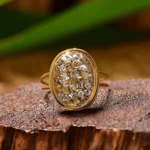 Anillo de Moda de Acero Inoxidable 316L con Baño de Oro PVD, Incrustaciones de Piedras Resistentes y Sostenibles - Product Image 3