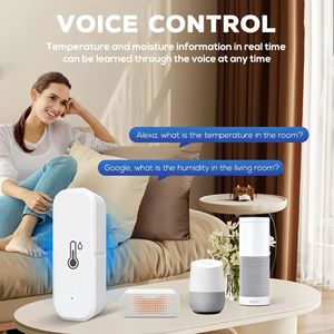Higrómetro y Termómetro Inteligente WIFI Tuya, Sensor Detector Inalámbrico Compatible con Alexa, <span class=keywords><strong>Google</strong></span> Home, Alice y BT para Hoteles y <span class=keywords><strong>PC</strong></span> - Product Image 4