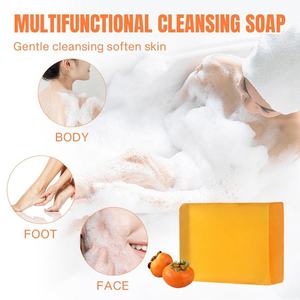 <span class=keywords><strong>Savon</strong></span> artisanal naturel au kaki pour le contrôle des odeurs corporelles, barre nettoyante déodorante à l'ambre pour le visage et le corps, marque privée OEM - Product Image 5