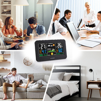 Werbegeschenk Haushaltselektronik Moderne Farbige Große Desktop-Temperatursensor Druckvorhersage Intelligente Wetterstation Uhr