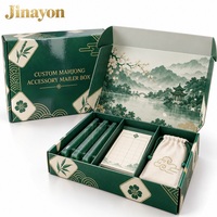 Boîte d'expédition personnalisée pour accessoires de mahjong, emballage en papier CMYK double face avec insert pour e-commerce