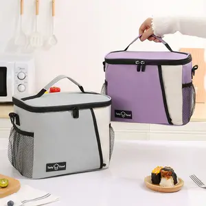 HANSUN, оптовая продажа, герметичная водонепроницаемая сумка для обеда с логотипом, нетканый термоохладитель для детей, Доставка еды для пикника