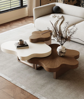 Table basse Creamy Cloud de style italien pour salon, petits appartements, luxe léger, usage domestique créatif, minimaliste, mi-siècle