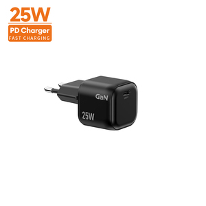 อะแดปเตอร์ชาร์จไฟแบบ EU ปลั๊กเดี่ยว พอร์ต USB-C 25W GaN ชาร์จเร็ว PD 3.0 PPS ได้รับการรับรองมาตรฐาน CE สำหรับชาร์จหูฟัง <span class=keywords><strong>Vivo</strong></span> - Product Image 4