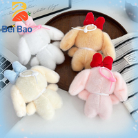 Porte-clés Lapin en Peluche Kawaii de 4 Pouces, Doux et Mignon, pour Sac à Main, Pendentif en Peluche, Vente Directe Usine, En Stock