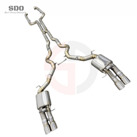 Tubos de Escape Catback de Titanio Plateado SD para BMW M5/M6 F10/F06 F12 F13 4.4T 2011-2016, Silenciadores de Escape para Autos de Carreras / Válvula de Vacío