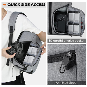 Mochila para cámara DSLR, SLR, sin espejo, impermeable, para portátil de 14 pulgadas, con cubierta para lluvia, antirrobo, bolsa de viaje de gran capacidad - Product Image 4