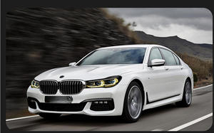 Gruppo Fari a LED Proiettori Compatibili con <span class=keywords><strong>BMW</strong></span> Serie 7 G11 G12 2016-2018, Senza Modifiche al Paraurti, Occhio Dorato - Product Image 2