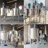 Cuve de mélange et de remplissage sous vide 1000L 1500L avec agitateur pour produits cosmétiques, savon liquide et soins capillaires