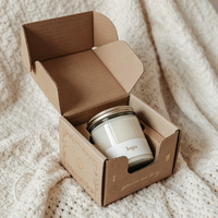 Boîte d'expédition en carton ondulé durable avec logo personnalisé imprimé pour les produits de soin de la peau, les cosmétiques, les bougies, les huiles essentielles