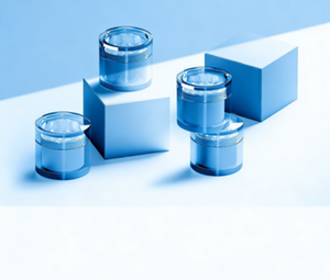 Pot en plastique acrylique bleu 10g 30g 50g pour crème visage, soin de la peau, transparent, épais, double paroi, avec couvercle, pour cosmétiques - Product Image 3