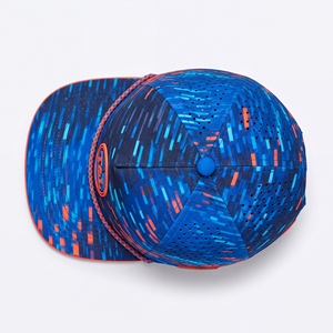 Golf <b>Cap</b> Digital <b>Camo</b> Blue Orange Waterproof PVC Patch Rope Snapback 5 Panel Perforated Breathable Athletic Outdoor Men Women - Product Image 6