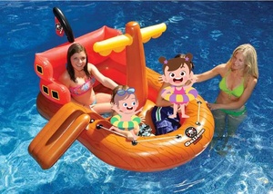 Inflatable Pirate Ship <strong>Pool</strong> Float <strong>PVC</strong> Water Play Toy <strong>Swimming</strong> <strong>Pool</strong> Floating for Kids - Product Image 2