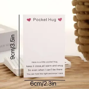 Tarjetas de abrazo de bolsillo de papel revestido duradero, 500 Uds., papel Kraft, saludos sinceros, <span class=keywords><strong>folleto</strong></span> de tapa dura para familiares y amigos - Product Image 4