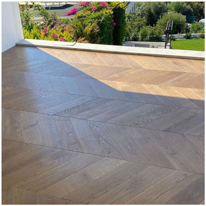 럭셔리 천연 18 mm 다층 화이트 오크 엔지니어링 리얼 하드 우드 아트 셰브론 쪽모이 세공 마루 바닥 - Product Image 4