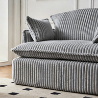 Ensemble de canapés modulaires en tissu de lin, fauteuils compressés sous vide, fauteuils de sol pour salon, meubles de maison