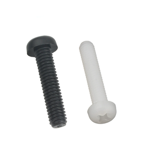 Vis à tête cylindrique Phillips en nylon en <span class=keywords><strong>plastique</strong></span> blanc noir métrique M2 M2.5 M3 X 4mm 5mm 6mm 8mm 10mm M4 M5 M6 M8 boulons à tête ronde croisés - Product Image 6