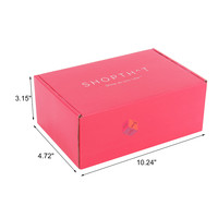 Boîte d'expédition en carton ondulé rose personnalisée avec logo imprimé, emballage pliable pour cosmétiques, produits de beauté, soins de la peau et expédition e-commerce