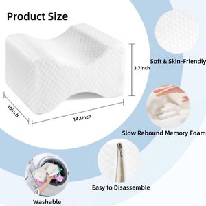 Coussin de genou en mousse à mémoire de forme pour dormeurs latéraux, oreiller de lit en forme de H pour les jambes, coussins de jambe en mousse à mémoire de forme pour colonne vertébrale torsadée - Product Image 2