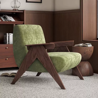 Fauteuil de jardin de style français, luxe léger, pour maison d'hôtes, salon, réception, usage domestique, vintage, en bois massif, fauteuil simple