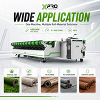 Machine de découpe de gazon artificiel industriel, largeur 4880 mm, enroulement automatique, certifiée CE, pour usage commercial