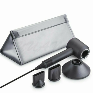 Bolsas organizadoras de viaje de PU resistentes al calor con logotipo personalizado al por mayor, estilo vintage, para <span class=keywords><strong>secador</strong></span> de pelo, con cremallera, bolsas antipolvo nacionales - Product Image 1