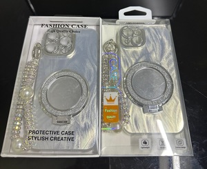 เคสโทรศัพท์หรูหราไฮเอนด์สำหรับ 17 Pro Max พร้อมขาตั้งวงแหวนกระจกกลิตเตอร์ ป้องกันเลนส์เต็มรูปแบบ และมีกาวในตัว - Product Image 6