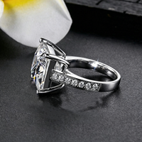 Anillo de Compromiso SGARIT de Lujo con Diamante Cultivado en Laboratorio, Corte Princesa, Oro de 18K, Certificado IGI, Color D, Claridad VVS, 1-2ct, para Mujer