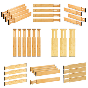 Personalizza Vari Stili di Divisori Espandibili in Bambù per <span class=keywords><strong>Cassetti</strong></span>, Adatti per Cucina e Camera da Letto Familiare. - Product Image 1