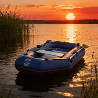 Bateau pneumatique monoplace en PVC, type yacht sportif, bateau rigide stable, pliable, compatible avec les secours d'urgence et les plongeurs, moteur électrique rapide