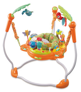 Chaise haute sauteuse, cadre en plastique léger, sauteuse pour bébé de <span class=keywords><strong>6</strong></span> <span class=keywords><strong>mois</strong></span> à 3 ans avec musique, pliable, capacité de charge de 20 kg - Product Image 2