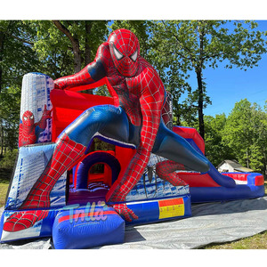 Castillo de salto inflable de PVC de superhéroe Unisex, Castillo de salto portátil con tobogán y soplador para parques de niños, características gigantes - Product Image 5