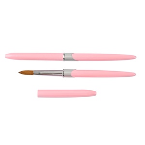 Pincel de aluminio para uñas Kolinsky, herramientas de manicura, pincel para uñas, <span class=keywords><strong>rosa</strong></span>, nuevo - Product Image 6