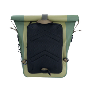 600D/RPET 20L Roll Top impermeable lado seco trasero portabicicletas suave <span class=keywords><strong>bicicleta</strong></span> Pannier <span class=keywords><strong>bolsa</strong></span> - Product Image 4