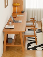 Table longue contre le mur, bureau double, bureau d'étude à domicile, bureau d'écriture, bureau d'ordinateur pour chambre à coucher, établi rectangulaire