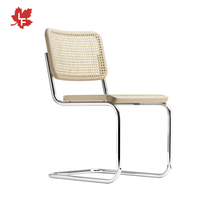 Chaise de salle à manger moderne et confortable en bois, style vintage, pour restaurant, hôtel, café, modèle Cesca en rotin – Offre Spéciale