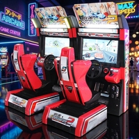 Simulateur de course automobile Sqarcade 95% neuf, 32 pouces, à monnayeur, jeu d'arcade Outrun 2, avec prise UE, personnalisable